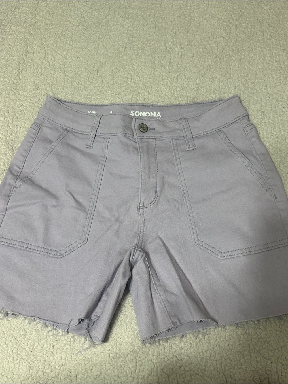 SONOMA Lavender Utility Jean Shorts